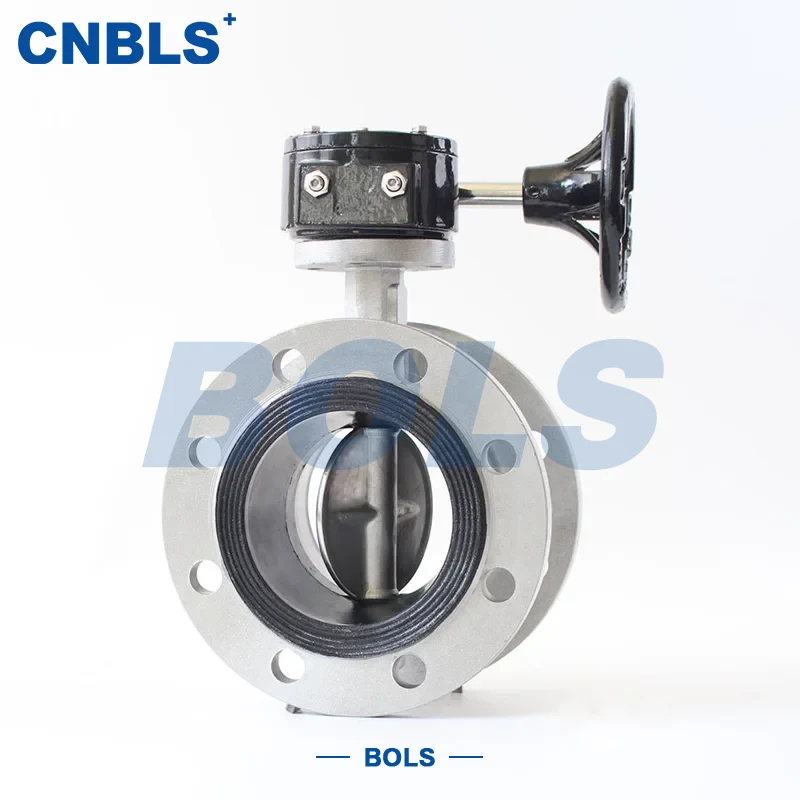 Stainless Steel Worm Gear-Driven Wafer-Type Metal Hard-Sealed Butterfly Valves